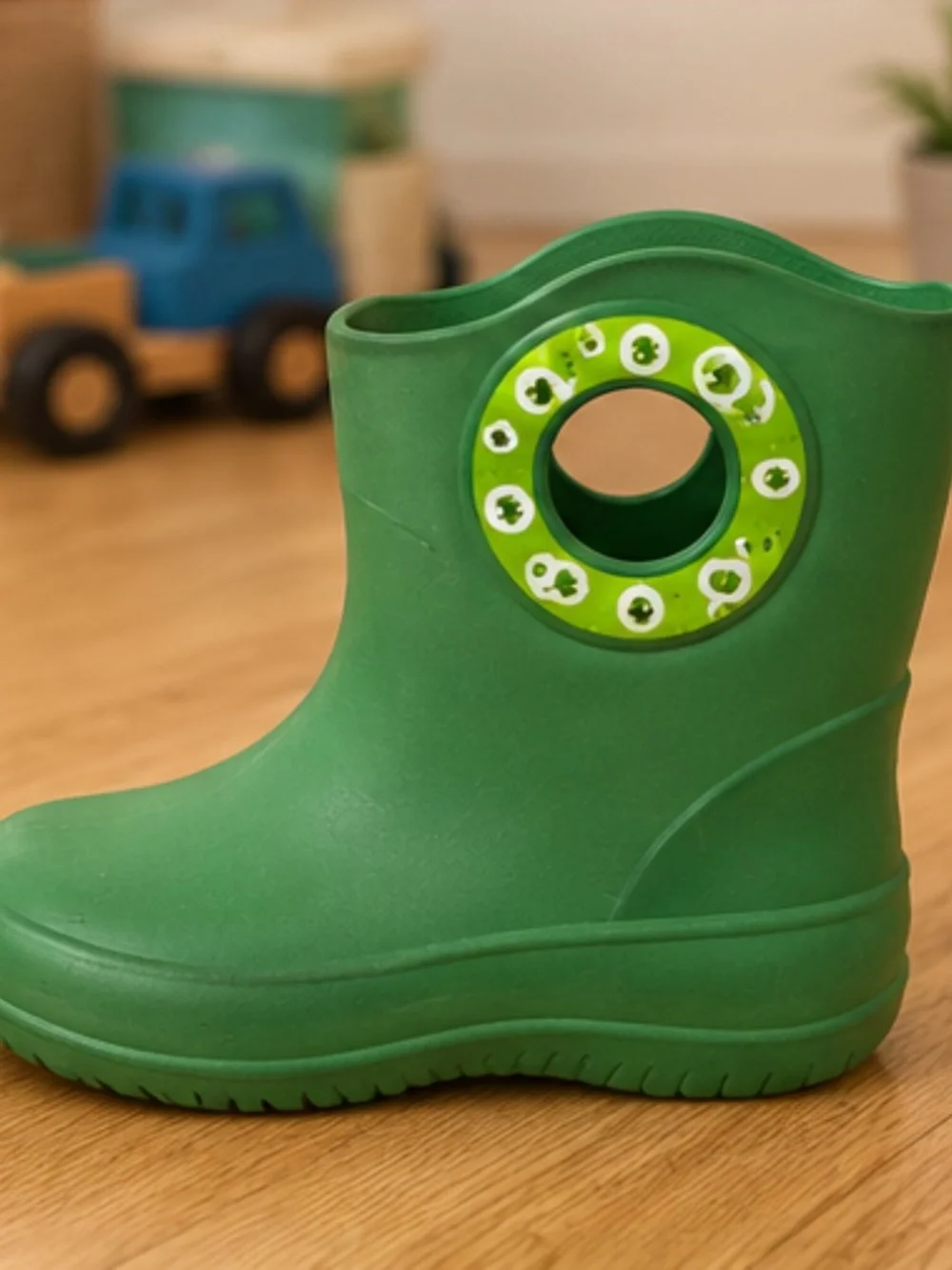 OKABASHI Kids Green Rain Boots | Made in USA | Size 9 Toddler | Waterproof